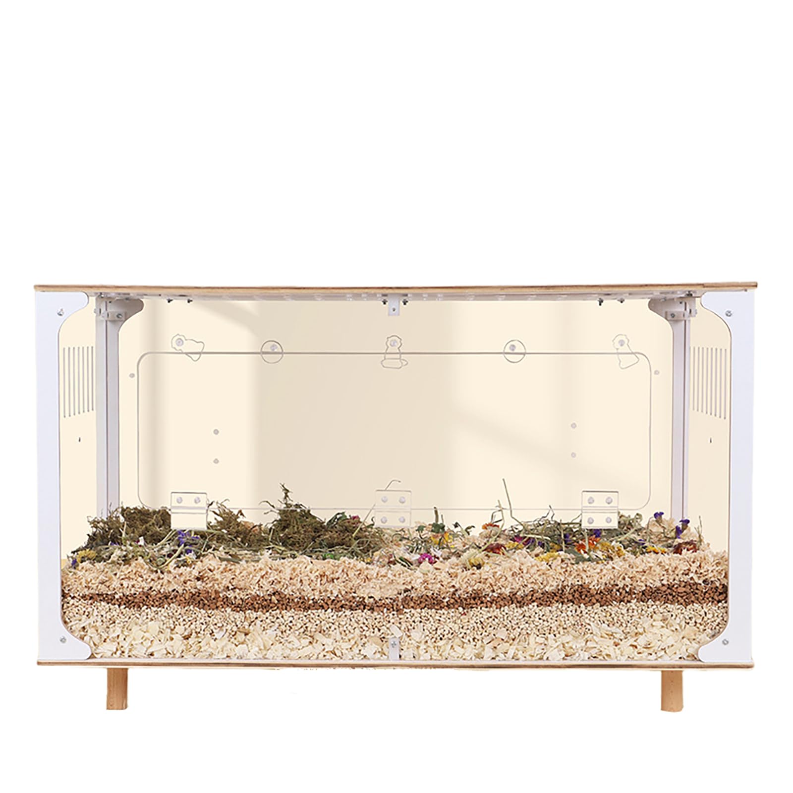 Amazon | 超大サイズハムスターケージ 80cm 透明アクリル多段ケージ 金